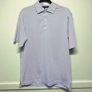 Footjoy FJ Mens Blue Red Striped Approx Large Golf Polo Tshirt